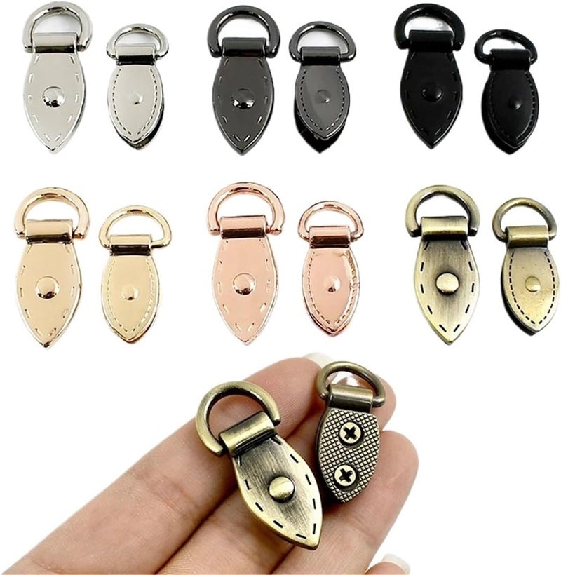 Buttons for Crafts D Rings for Purse 30Pcs Meetee Metal Bag Side Clip Buckles Handbag Chain Screw Connector Hook Keychain Decor Ring Clasp(Silver-9x30mm) - Image 1