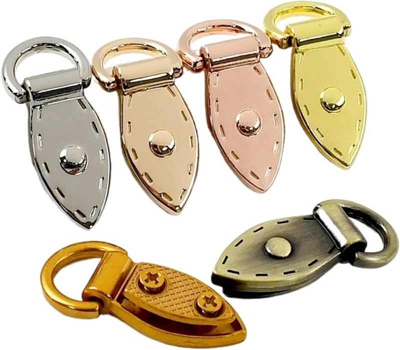 Buttons for Crafts D Rings for Purse 30Pcs Meetee Metal Bag Side Clip Buckles Handbag Chain Screw Connector Hook Keychain Decor Ring Clasp(Silver-9x30mm) - Image 3
