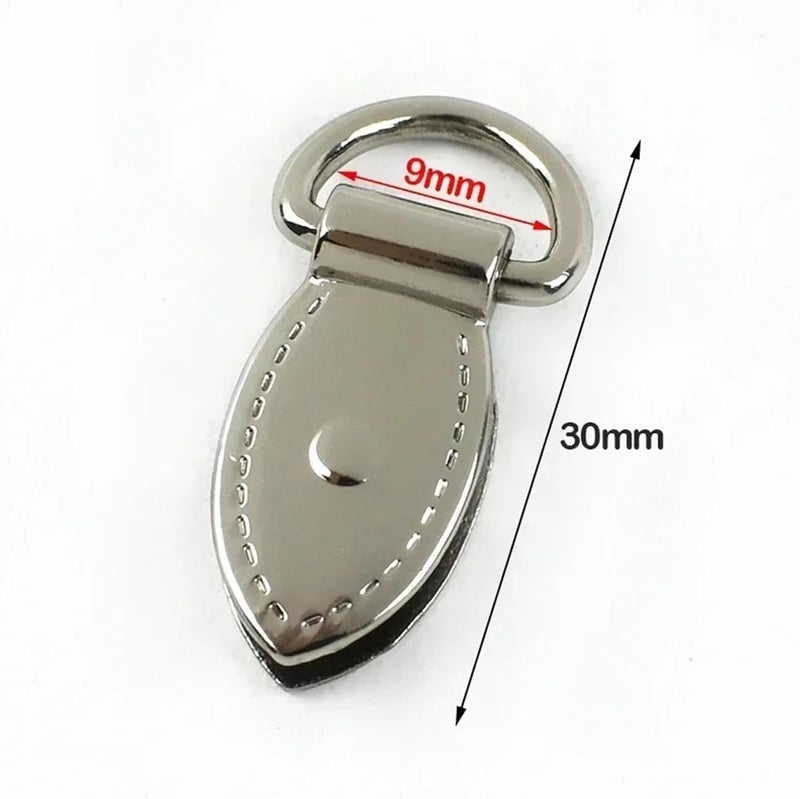 Buttons for Crafts D Rings for Purse 30Pcs Meetee Metal Bag Side Clip Buckles Handbag Chain Screw Connector Hook Keychain Decor Ring Clasp(Silver-9x30mm) - Image 2