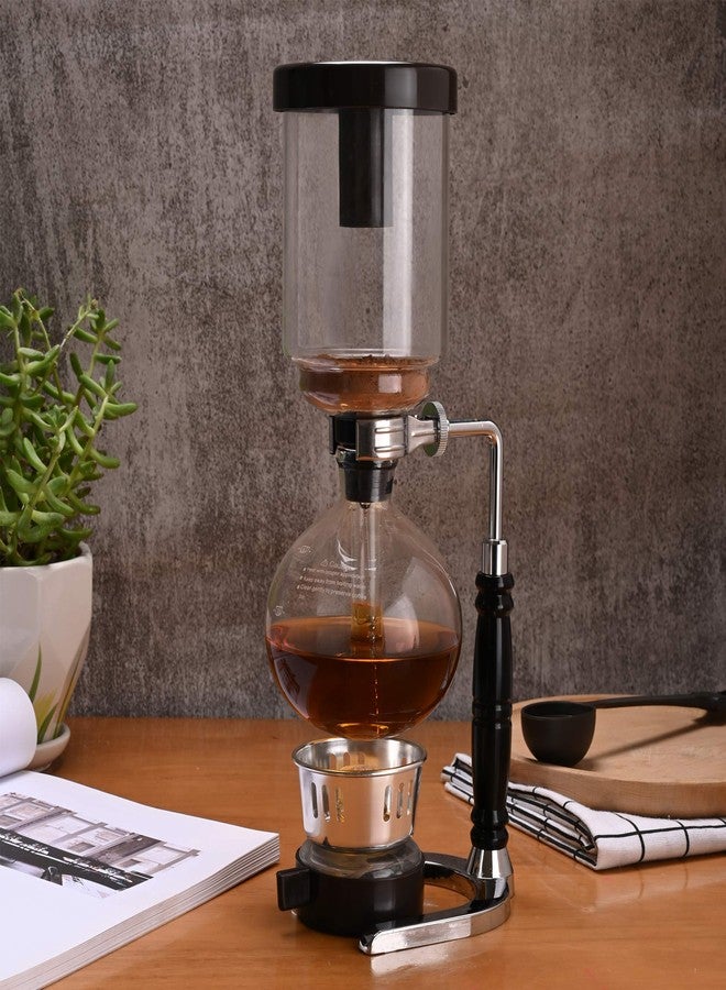 LUEUR Siphon Coffee Maker, Vacuum Coffee Brewer, Heat-Resistant 5-Cup Glass Siphon Coffee Maker with Reusable Cloth Filter, Hot Tea Maker for Home, Household and Office - Image 3