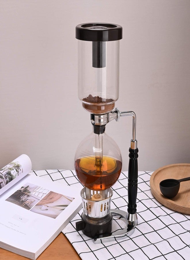 LUEUR Siphon Coffee Maker, Vacuum Coffee Brewer, Heat-Resistant 5-Cup Glass Siphon Coffee Maker with Reusable Cloth Filter, Hot Tea Maker for Home, Household and Office - Image 2