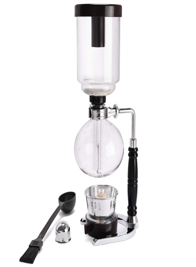 LUEUR Siphon Coffee Maker, Vacuum Coffee Brewer, Heat-Resistant 5-Cup Glass Siphon Coffee Maker with Reusable Cloth Filter, Hot Tea Maker for Home, Household and Office - Image 1