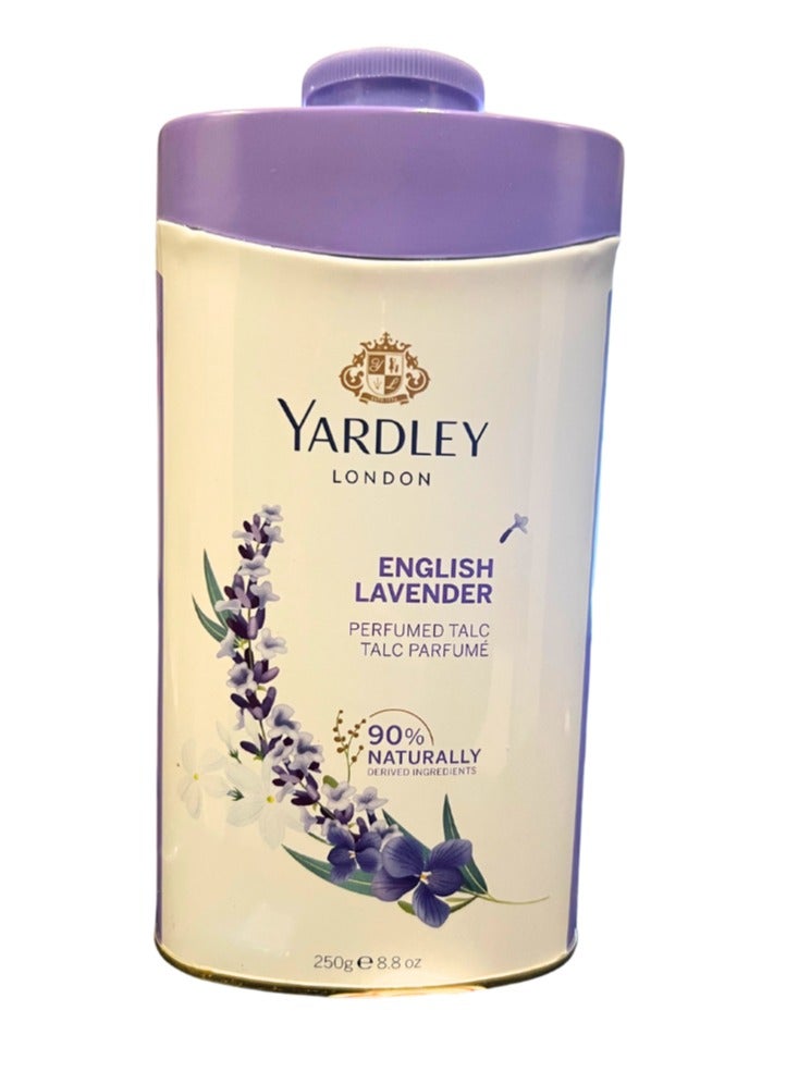ياردلي بودرة تلك معطرة  للجسم باللافندر الإنجليزي، رائحة تدوم طوال اليوم، انتعاش ناعم وأنثوي - 250 جم - Image 1