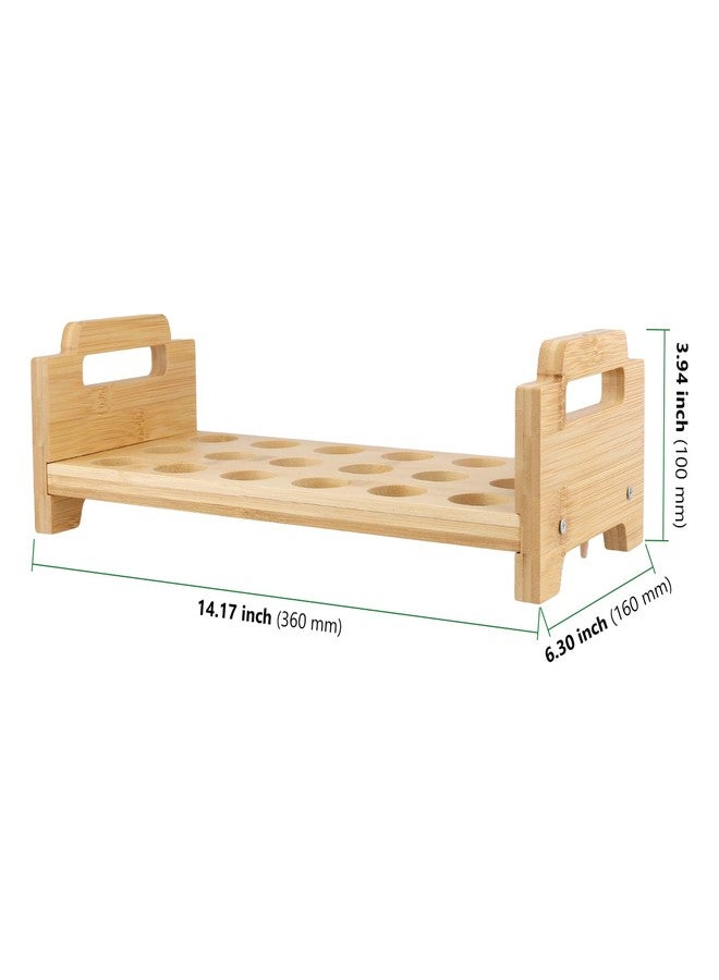 HAKZEON 2 Pack Stackable Bamboo Egg Holder for 36 Fresh Eggs - Farmhouse Kitchen Countertop Organizer, Wooden Display Rack Fits Quail Duck Turkey Chicken Eggs - Image 2
