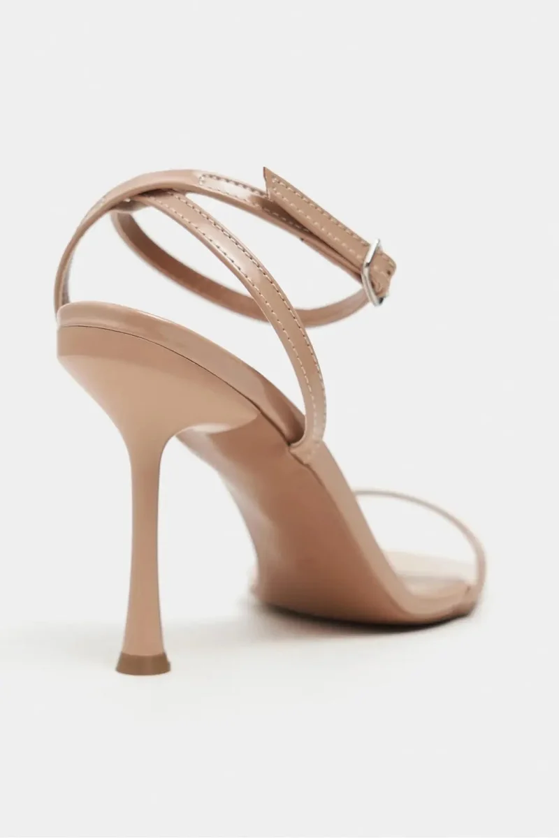 Nisantasi Shoes  Taki Patent Ankle Strap Detail Slim Heel Shoe for Women | Best Price UAE