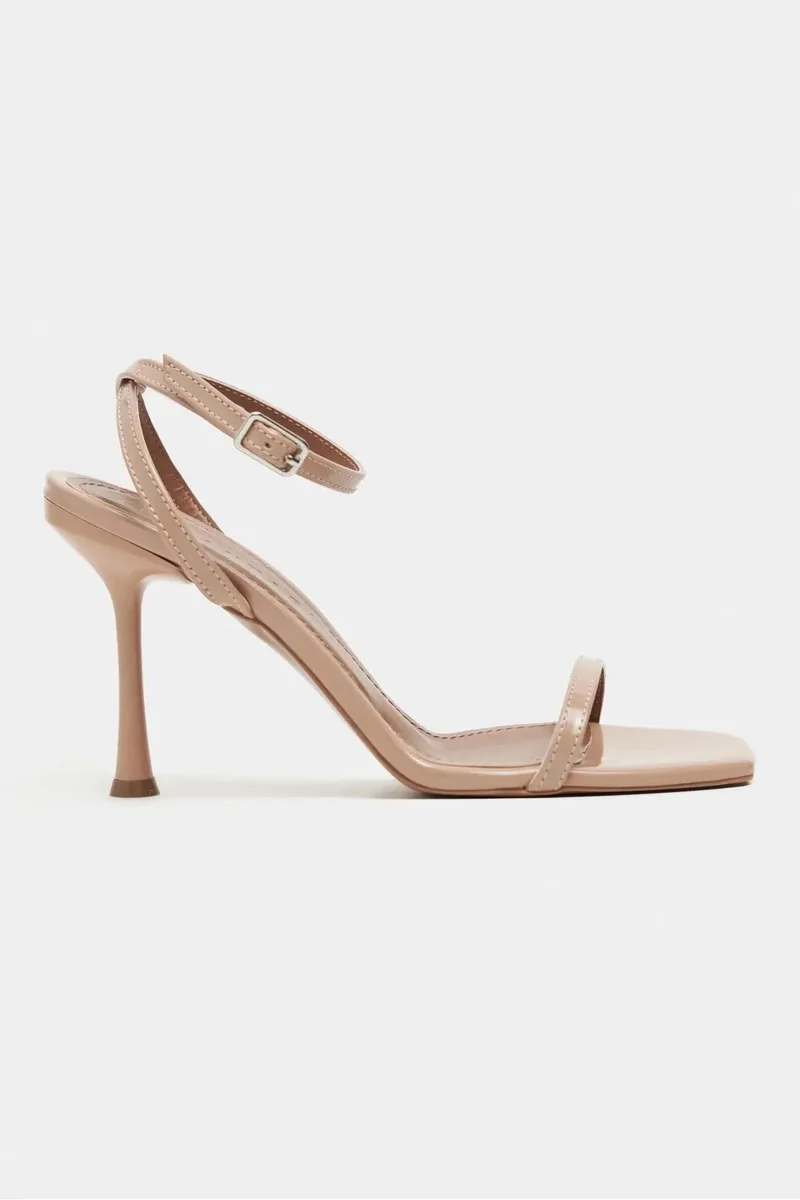 Nisantasi Shoes  Taki Patent Ankle Strap Detail Slim Heel Shoe for Women | Best Price UAE