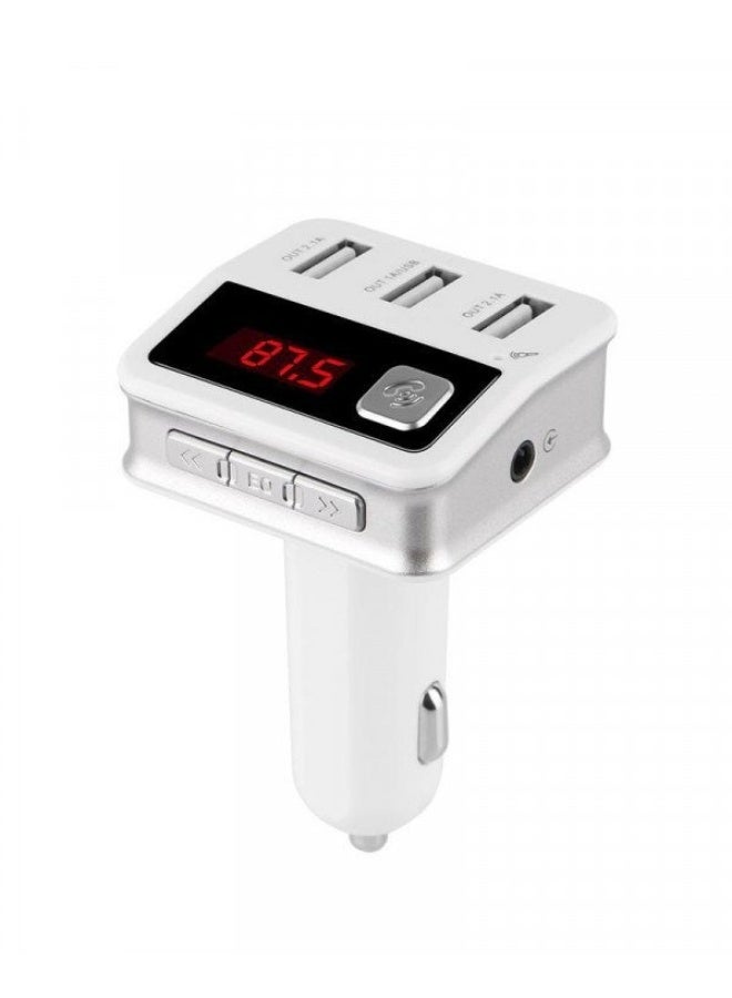 Fm Transmitter Car With Charger Car Mp3 Player 3 Quick Charging Ports For Mobile Phones - Image 1