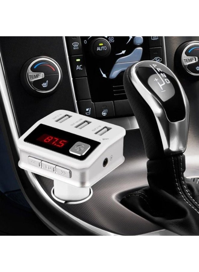 Fm Transmitter Car With Charger Car Mp3 Player 3 Quick Charging Ports For Mobile Phones - Image 4