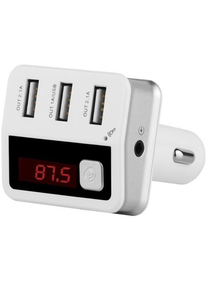 Fm Transmitter Car With Charger Car Mp3 Player 3 Quick Charging Ports For Mobile Phones - Image 3