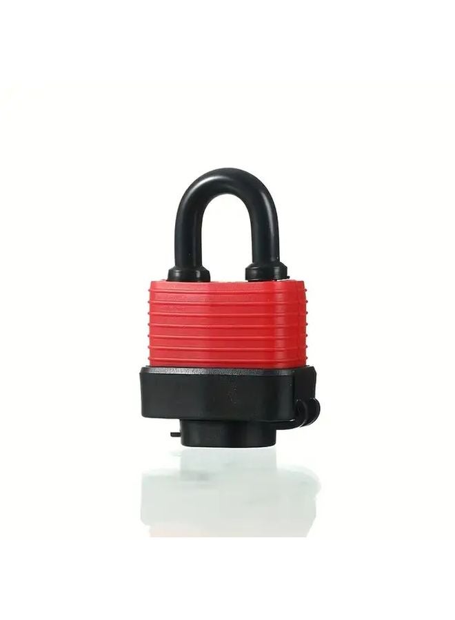 2 Heavy Duty Waterproof Drill Pick Resistant Locks with Key 30mm Chain Coated Steel - Image 5