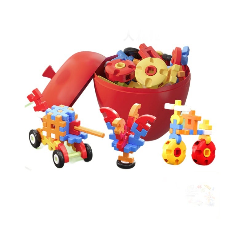 Kids Building Blocks Soft Plastic Large Particle Educational Toy Gift Set - Image 5