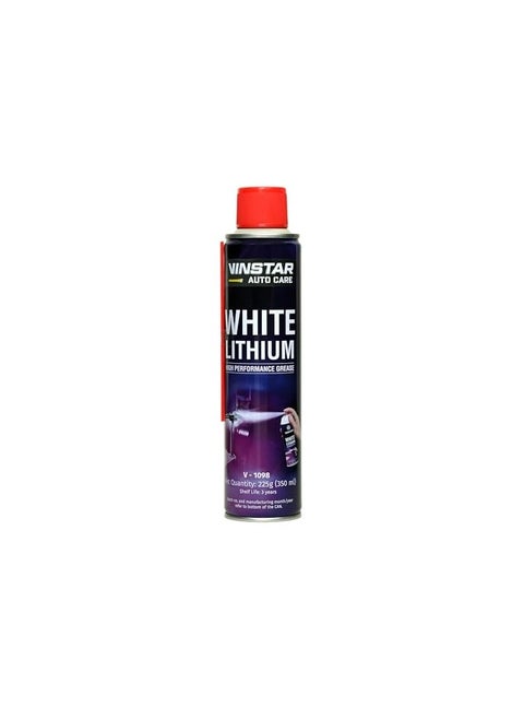 VINSTAR AUTOCARE White Lithium Grease Spray 350ml - Unlock Exceptional Lubrication for Your Vehicle (1)