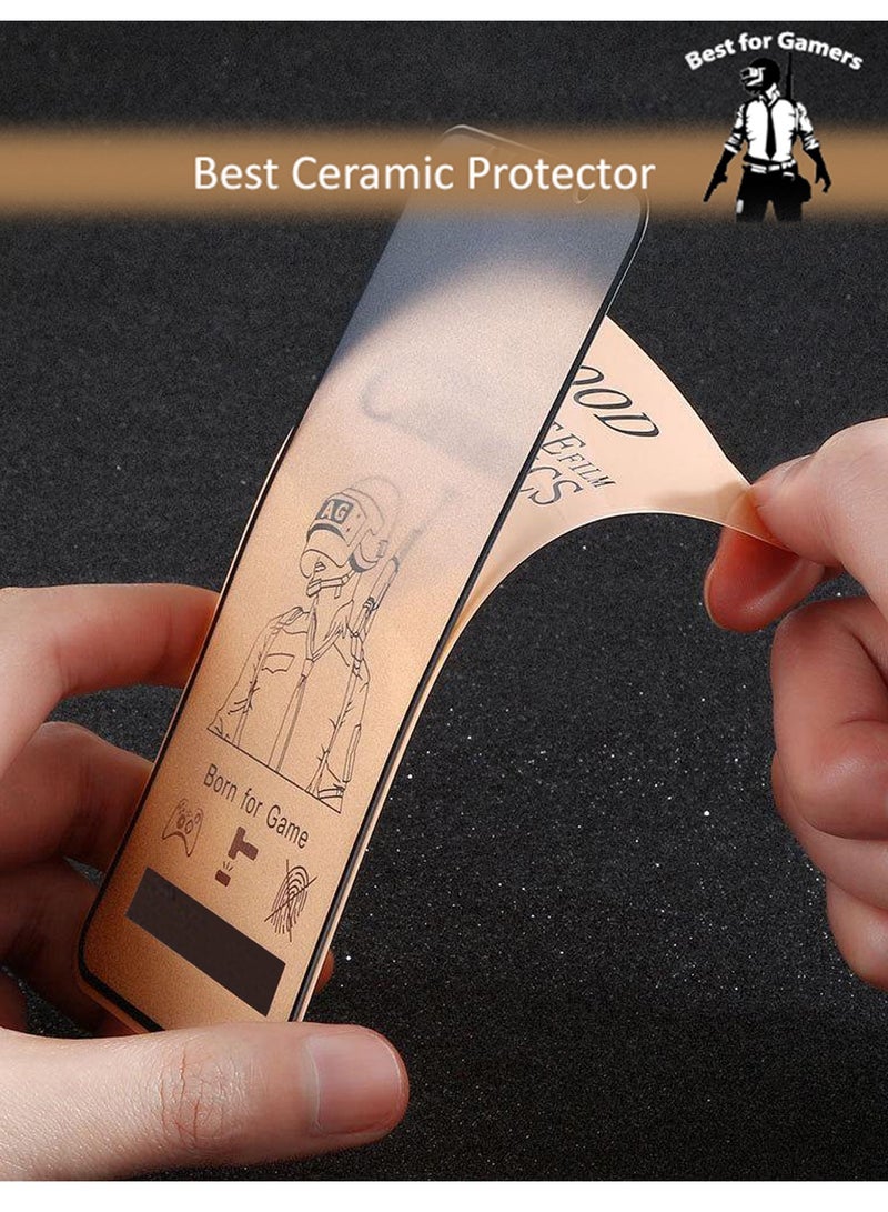 Wtech Vivo V30 Lite 5G 2023 Nano Ceramic Full Glue Full Cover Matte Flexible Screen Protector  (MSCNMN) - Clear/Black - Image 5