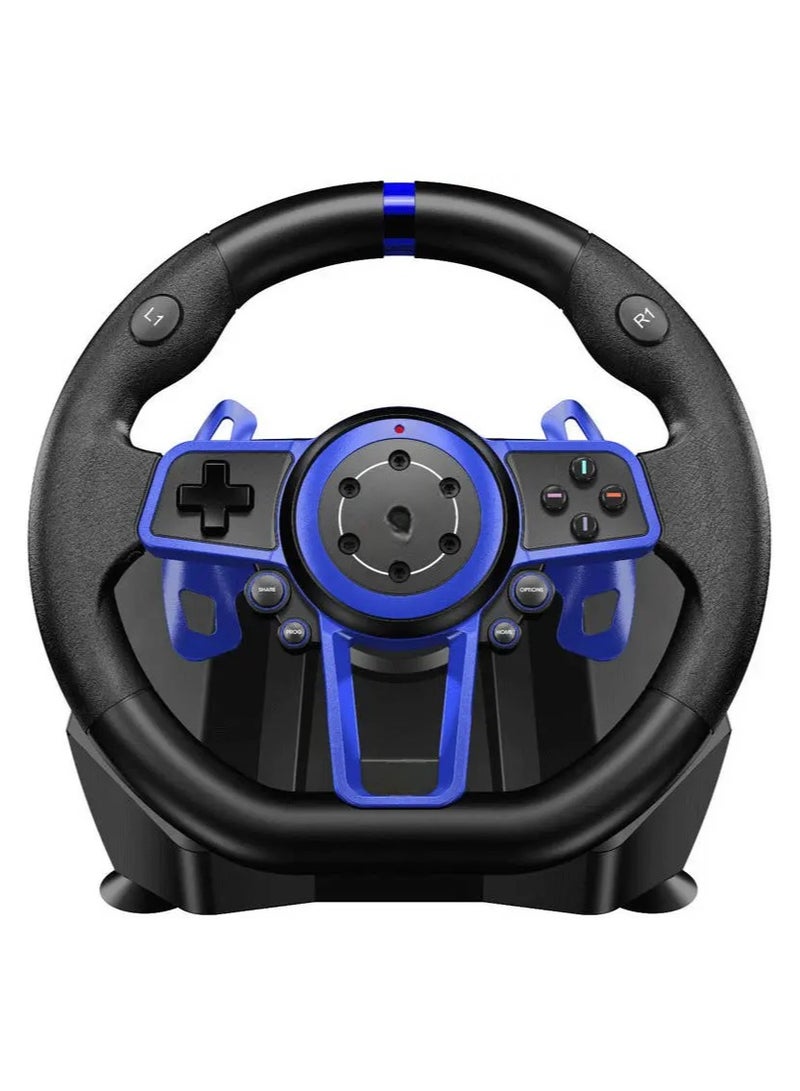 Suzuka Wheel F111 Racing Wheel Set with Clutch Pedals & H-Shifter for PlayStation 5 (PS5) - Realistic Driving Simulation, Force Feedback, Compatible with PS5, PS4, PC - Image 1
