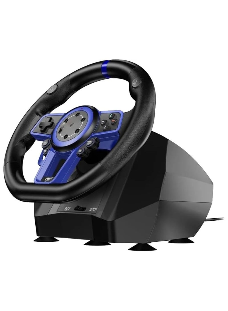 Suzuka Wheel F111 Racing Wheel Set with Clutch Pedals & H-Shifter for PlayStation 5 (PS5) - Realistic Driving Simulation, Force Feedback, Compatible with PS5, PS4, PC - Image 2