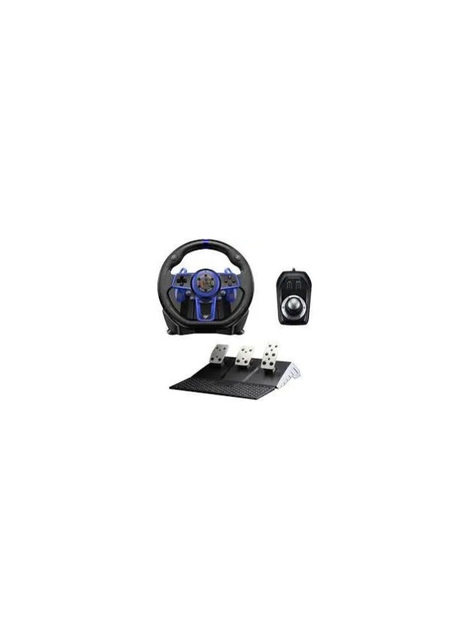 Suzuka Wheel F111 Racing Wheel Set with Clutch Pedals & H-Shifter for PlayStation 5 (PS5) - Realistic Driving Simulation, Force Feedback, Compatible with PS5, PS4, PC - Image 4