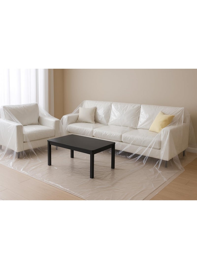 Shield Guard Pro Plastic Protection Sheet 40m² (4x10m, 6µm) – Waterproof Drop Sheet for Painting, Furniture & Floor Cover - Image 2