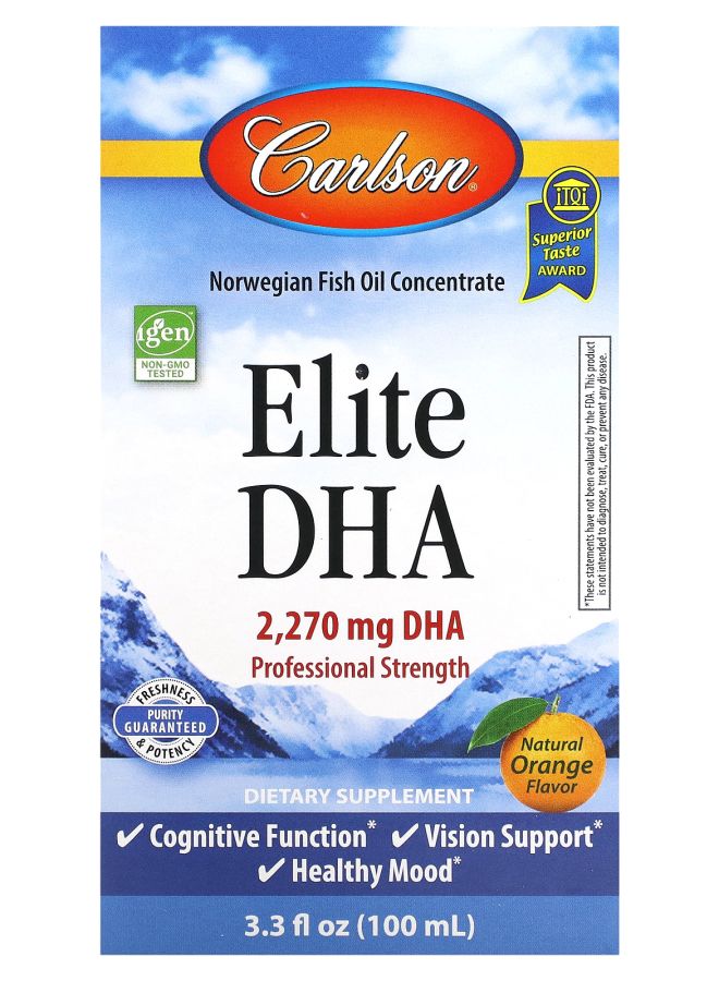 إيليت DHA برتقال طبيعي 2270 ملغ 3.3 أونصة سائلة (100 مل)
