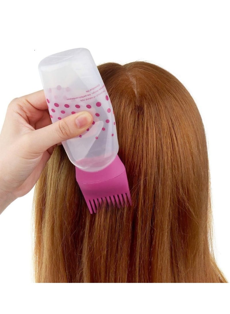 زجاجة توزيع بمشط لجذور الشعر - زجاجة توزيع لصبغة الشعر وزيت الشعر مع مقياس متدرج (متعددة الألوان) - Image 5