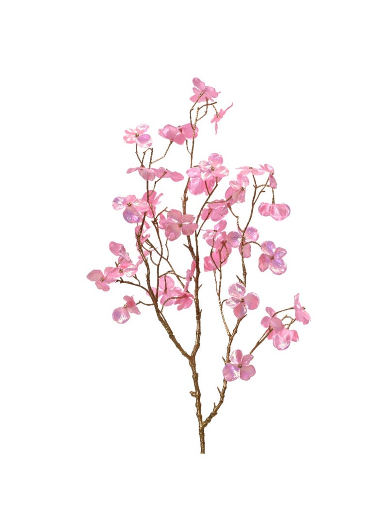 Kaemingk - Kaemingk Christmas Spray On Stem Plastic Gold Light Pink - Image 1