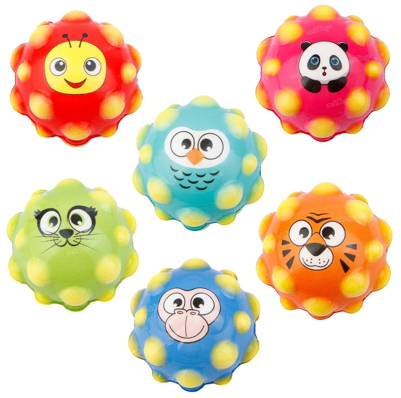 Zest 4 Toyz High Bouncing Ball for Kids & Adults Moon Bubble Ball with Soft Rubber Space Galaxy Bouncy Balls Easy to Grip Fun Playground Toy for Pack of 2 (Random Color),Exercise & Fitness,Multicolor - Image 1