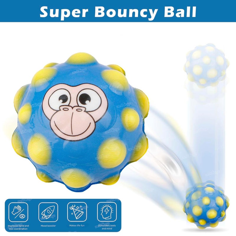 Zest 4 Toyz High Bouncing Ball for Kids & Adults Moon Bubble Ball with Soft Rubber Space Galaxy Bouncy Balls Easy to Grip Fun Playground Toy for Pack of 2 (Random Color),Exercise & Fitness,Multicolor - Image 4