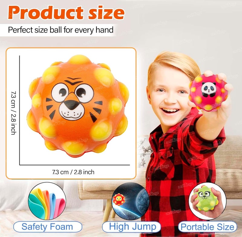 Zest 4 Toyz High Bouncing Ball for Kids & Adults Moon Bubble Ball with Soft Rubber Space Galaxy Bouncy Balls Easy to Grip Fun Playground Toy for Pack of 2 (Random Color),Exercise & Fitness,Multicolor - Image 3