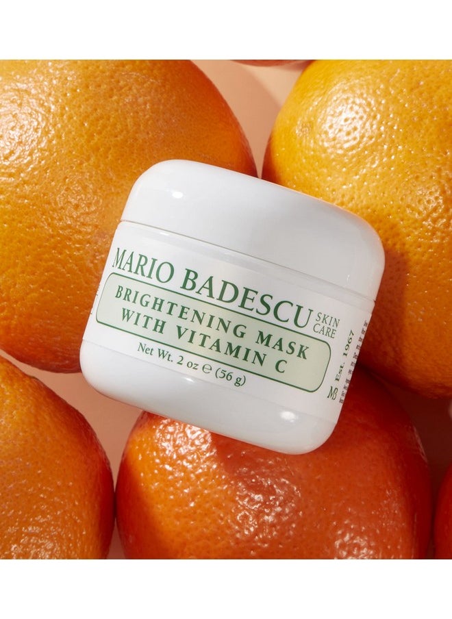 MARIO BADESCU - Ario Badescu Brightening Mask With Vitamin C For All Skin Types ; Face Mask That Brightens Skin And Unclogs Pores ; Formulated With Vitamin C & Kaolin Clay ; 2 Fl Oz - Image 1