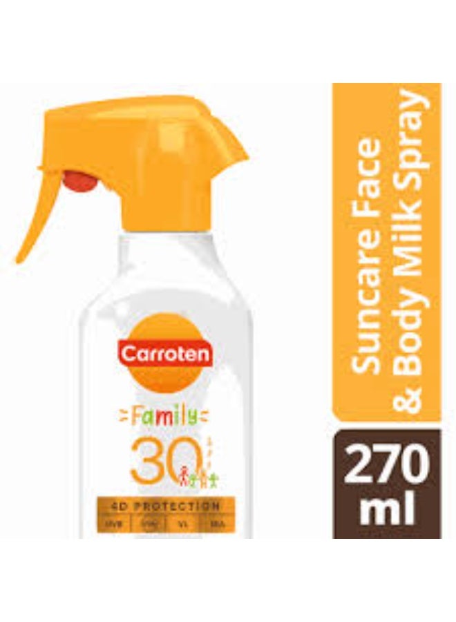 Carroten Family Face & Body Milk Spray SPF30 270ml - Image 3