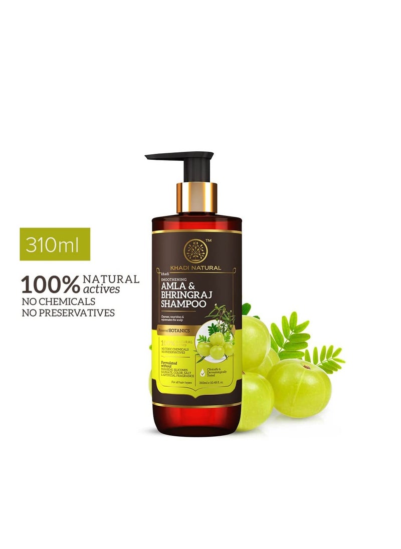 Khadi Natural Khadi Natural Amla and Bhringraj Shampoo Hair Cleanser for Nourishing Hair Shampoo for Smooth and Soft Hair SLS and Paraben Free Suitable for All Hair Types Powered Botanics 310ml  - Image 3