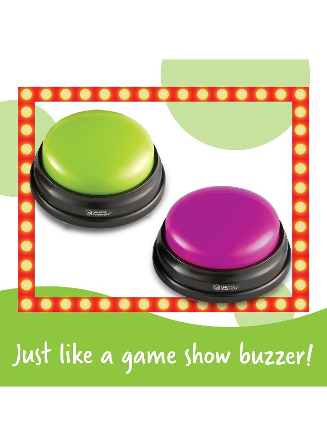 ليرننج ريسورسز مصادر التعلم - أجهزة تنبيه للإجابة (مجموعة من 4)، أجهزة تنبيه للإجابة بأسلوب عرض الألعاب الممتع مع 4 أصوات مميزة للتعلم في الفصل الدراسي أو المنزل (للأعمار من 3 سنوات فما فوق) - Image 5