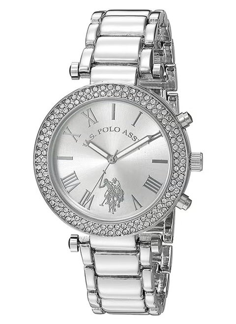 U.S. Polo Assn. Women's Silver Dial Alloy Band Watch - USC40172