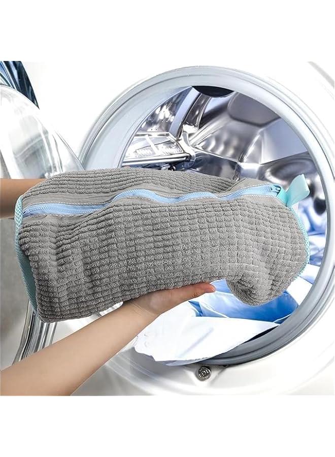 HOOKOR 2 Pack Shoe Washing Bag for Washing Machine, Portable Shoe Care Bag Shoe Bag Washing Machine, Deep Cleaning Shoe Bag, Reusable Shoe Washing Bag for All Shoe Types and Sizes (Grey) - Image 5