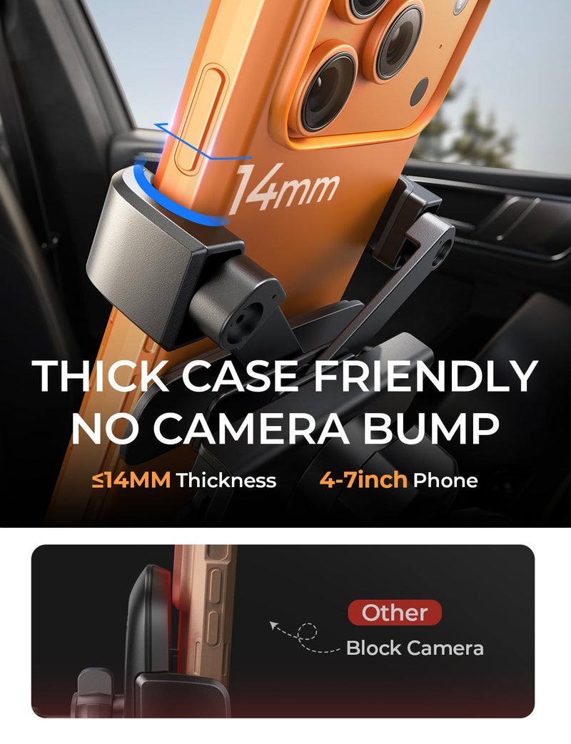 AINOPE Car Vent Phone Mount Holder for iPhone 17 Pro Max Car Mount [Drop-in Grip] Phone Holders for Your Car Air Vent Interior Accessories Gifts for Men for iPhone 17 Pro Max 16 15 14 Galaxy S26 - Image 4