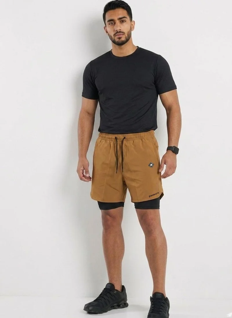 Moveletix  Men's Training Shorts Brown for Men | Best Price UAE