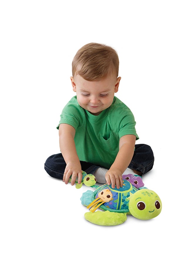 vtech Pull baby turtle out and watch it wiggle back to big turtle! Press the soft fabric buttons for early learning content, sounds and melodies. - Image 3