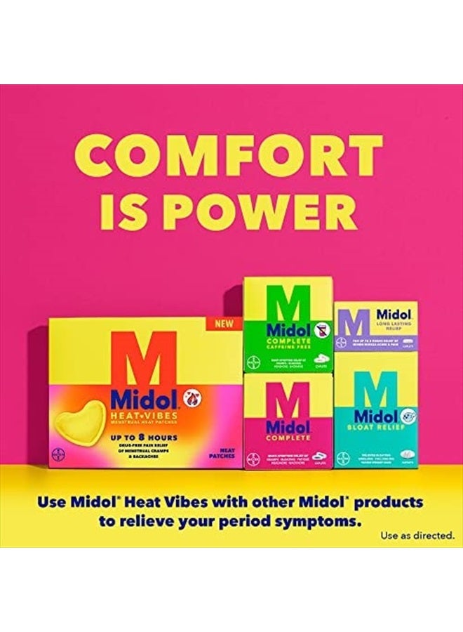 Midol Heat Vibes Menstrual Pain Relief Heat Patches - 6 Count Pack for Period Cramps and Backache - Image 5