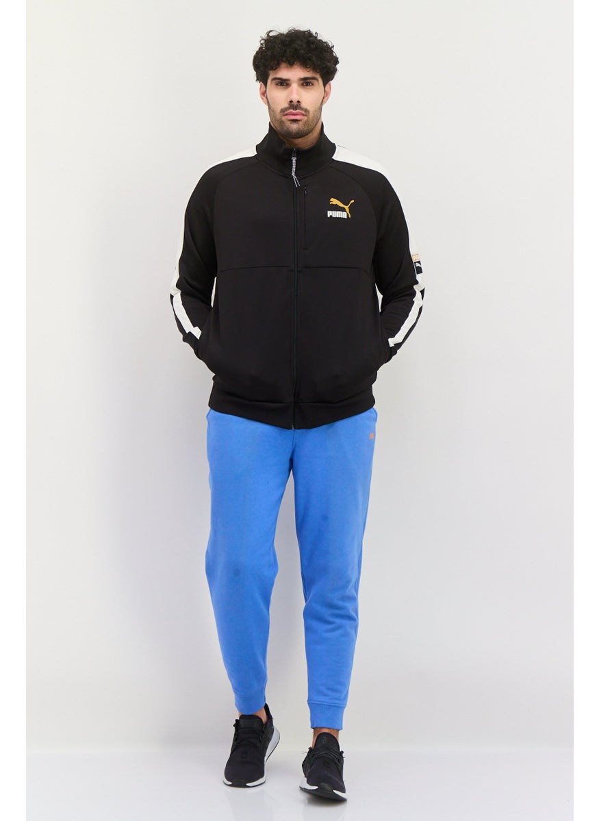 PUMA Men Sportswear Fit Long Sleeves Outdoor T7 Track Jacket, Black/White  - Image 3