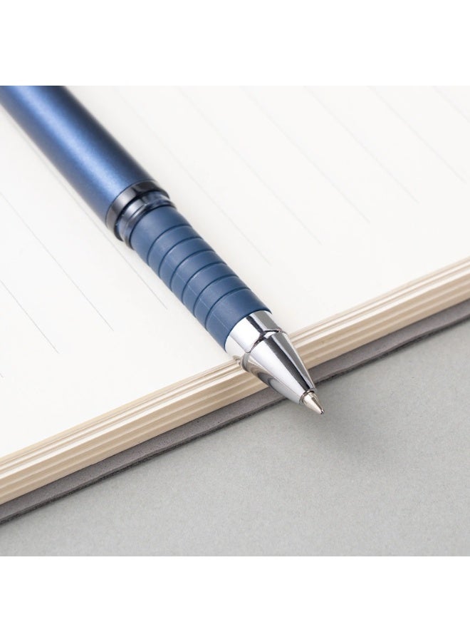 Deli EQ88-BL Ball Point Pen 4-Piece Set, 0.7 mm Mini Tip, Blue - Image 5