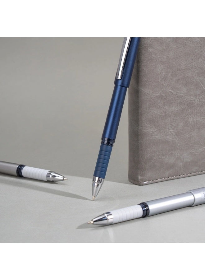 Deli EQ88-BL Ball Point Pen 4-Piece Set, 0.7 mm Mini Tip, Blue - Image 2