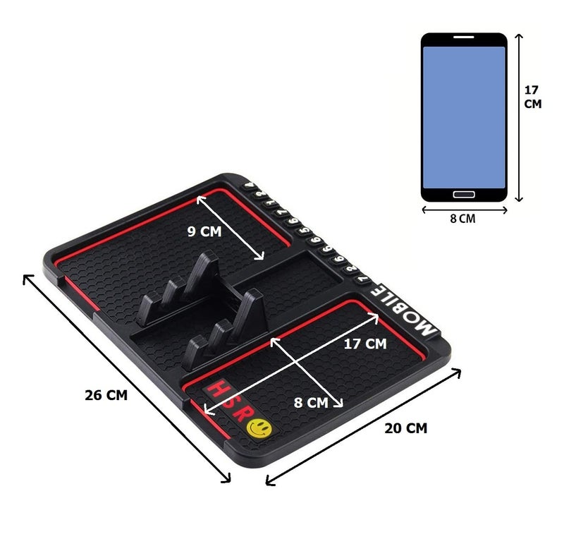 HSR Car Accessories Multifunction Phone GPS Holder Anti-Slip Silicone Pad and Car Mobile Holders for Car Dashboard - Image 2