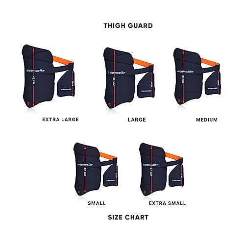 moonwalkr Thigh Guard 2.0 Protective Gear for Batter’s Height (4’5”- 4’8”) Cricket Thigh Pad Cricket Accessories & Equipment Safeguarding Both Your Outer and Inner Thighs Blue (X-Small, Left Hand) - Image 4