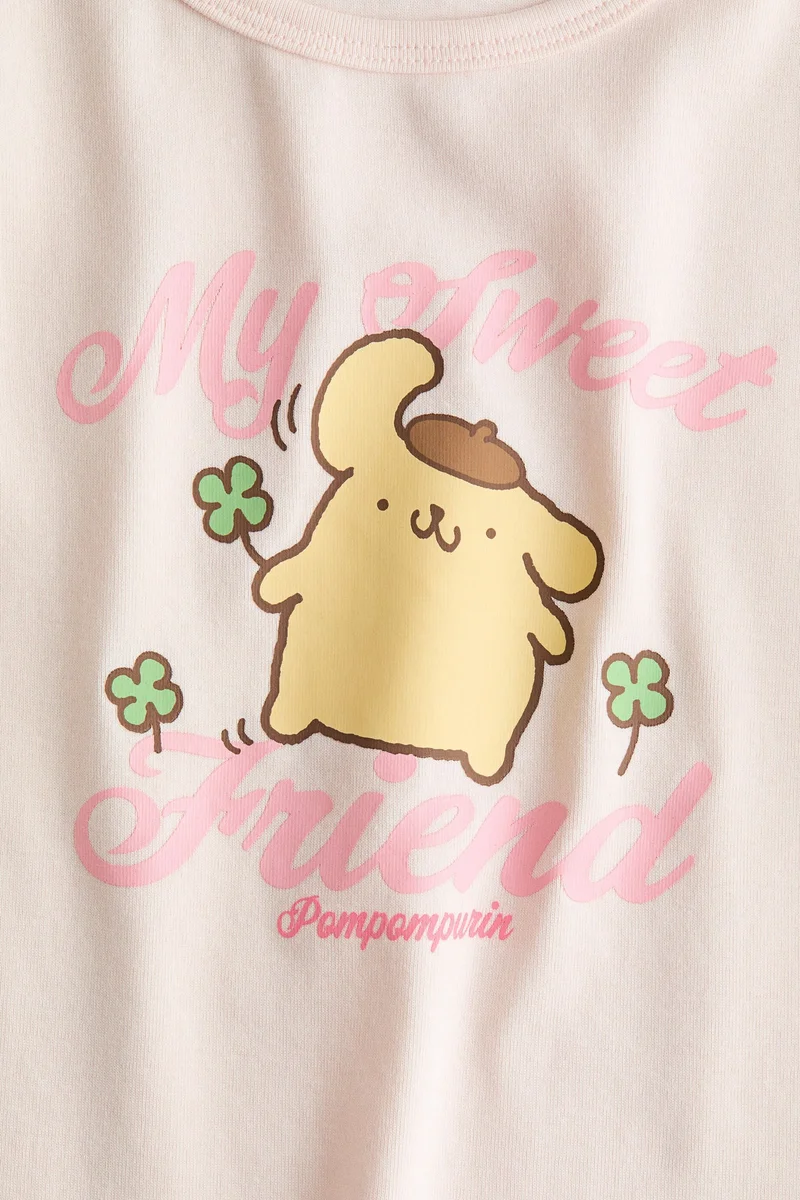 اتش اند ام بلوزة قطنية بطبعة