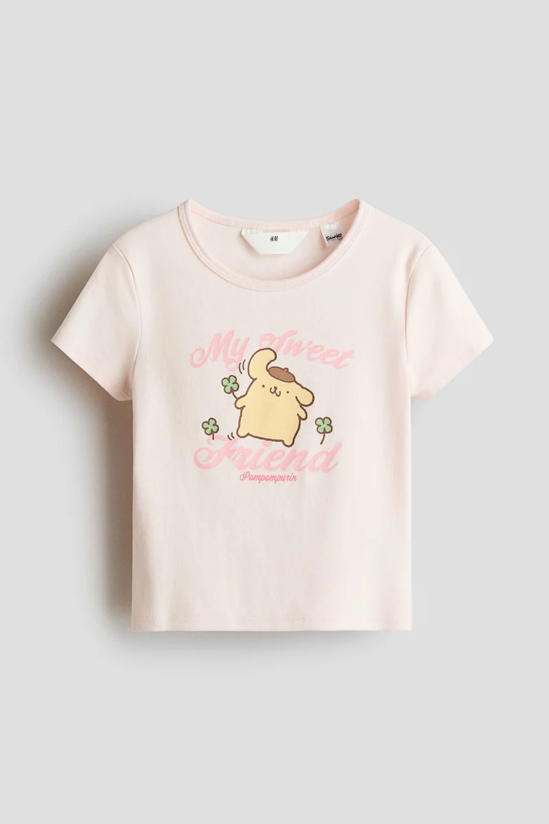 اتش اند ام بلوزة قطنية بطبعة