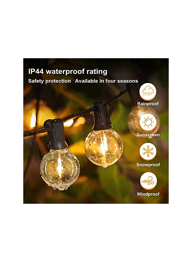 The Bros LZM-DC01 Outdoor Garden String Lights,25Ft(7.5m) G40 Outdoor Lights with 25 Bulbs +1 Spare Bulb for Backyard Balcony Cafe Party Home Decor,Waterproof Patio Lights  - Image 3