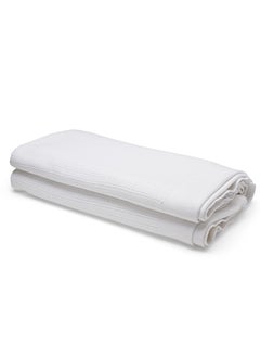 Home-Tex Design Hometex Design 100% Cotton Thermal Cellular blanket 450 GSM 180x220 cm  - Image 1