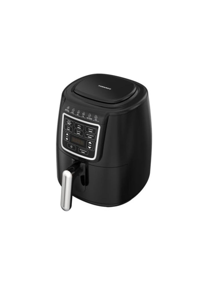 تورنيدو قلاية هوائية 1550 وات 4 لتر شاشة إل إي دي لون أسود × فضي THF-1554D-XL-BS - Image 3