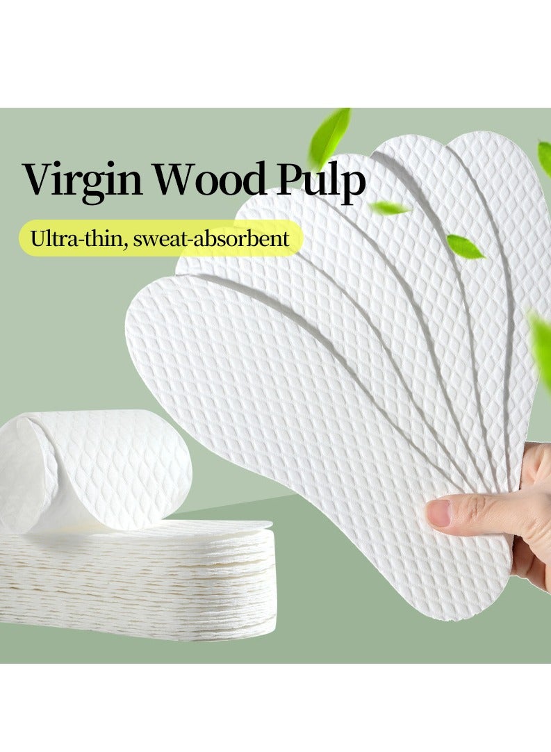 Plant wood pulp disposable insoles, breathable thin replaceable insoles, sweat-absorbent outdoor shoe liners insoles  - Image 4