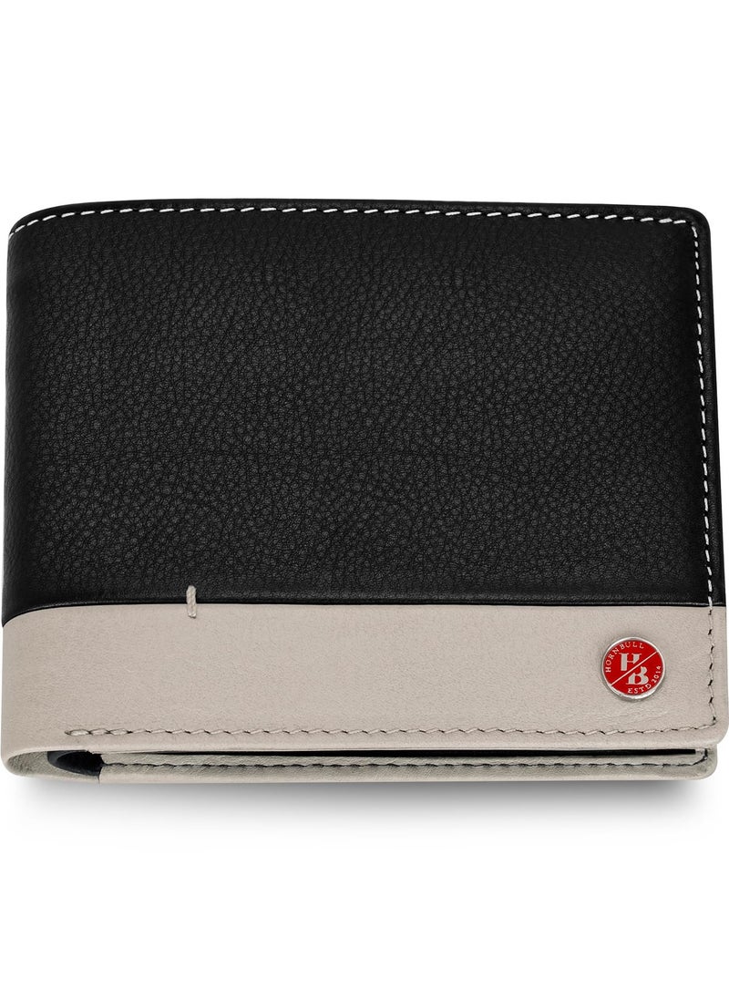 HORNBULL HORNBULL Jackson Leather Wallet for Men | Branded Quality Mens Wallet with RFID Blocking | Wallets Men Genuine Leather | Purse Men Leather Black Nappa  - Image 1