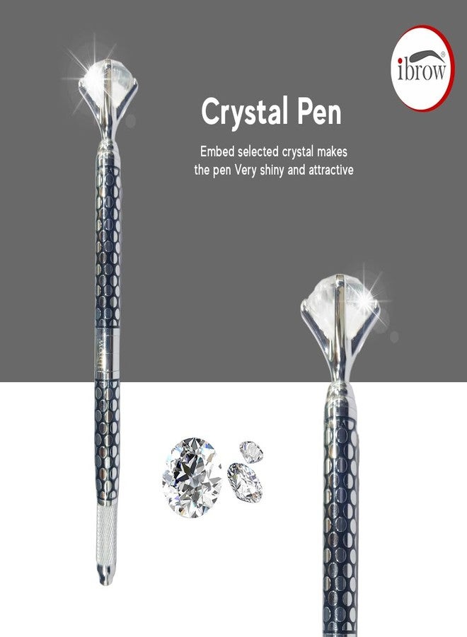 ibrow Microblading Pen Holder for Brows | Solitaire PMU Pen with Sterile Tip | Semi-Permanent Makeup Tool for Precision Strokes | Artist Recommended (Silver) - Image 3